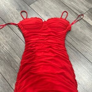 Red windsor mini dress